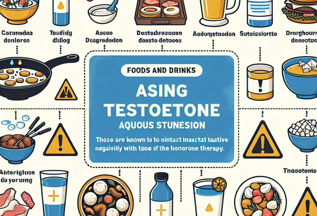 Qué evitar comer al usar Suspensión acuosa de testosterona