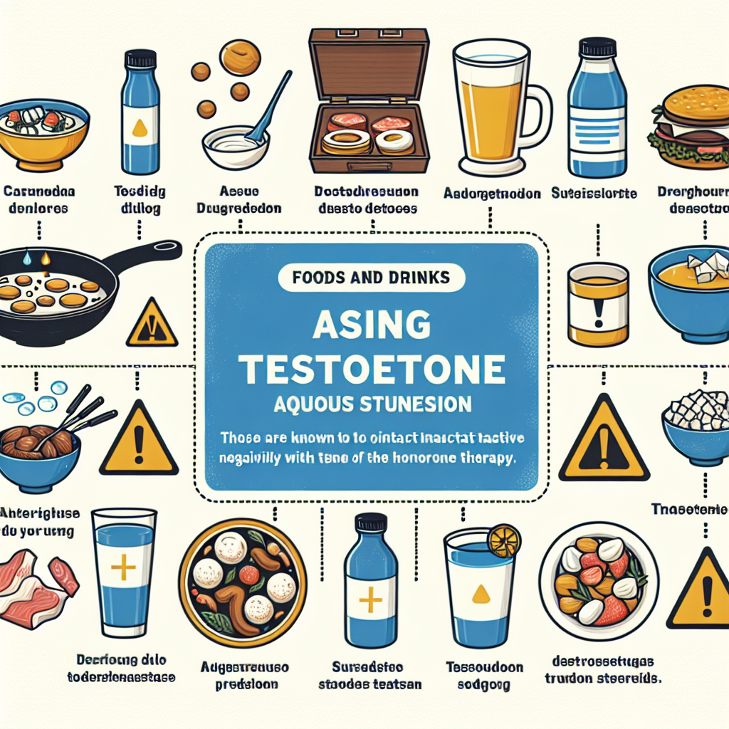 Qué evitar comer al usar Suspensión acuosa de testosterona