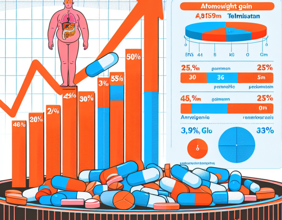 Cuántos kg se ganan con Telmisartan (en promedio)