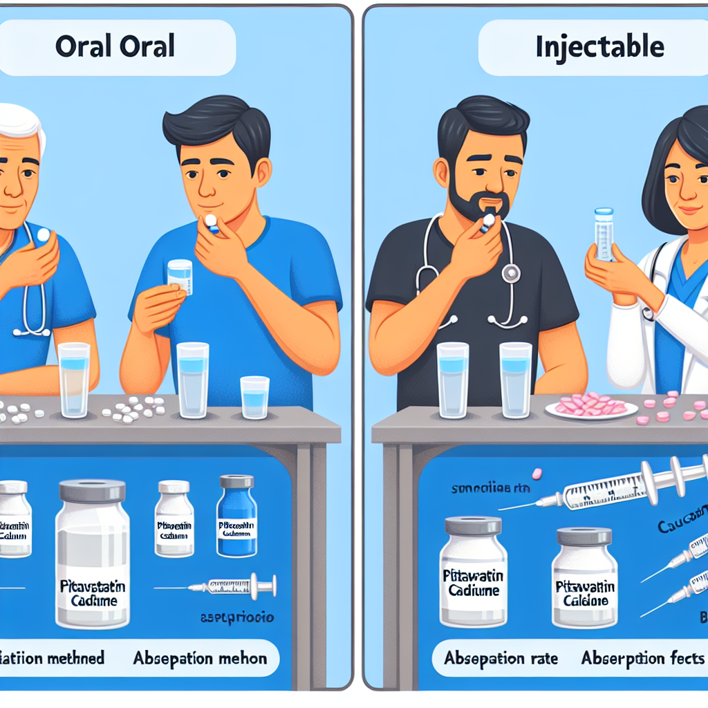 Diferencias entre Pitavastatina cálcica oral e inyectable